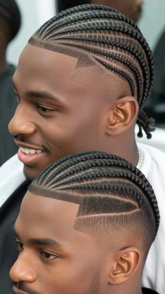 37 Perfect Blend Cornrow Fade Styles for Men