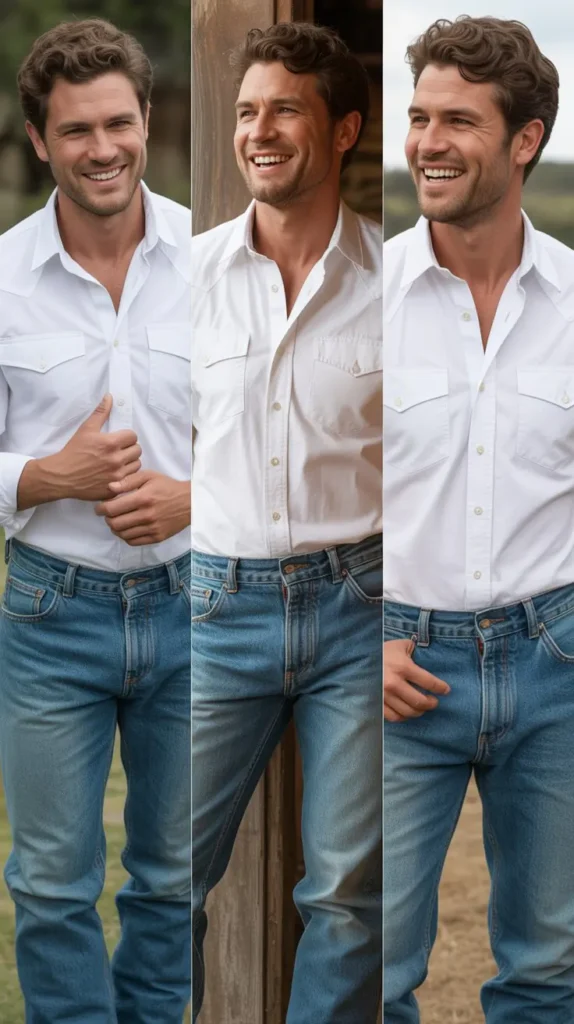  Classic White Shirt with Blue Jeans