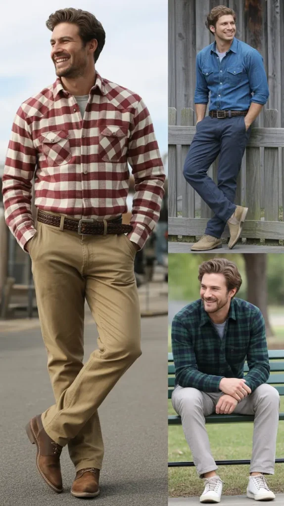 Checked Shirt with Chinos