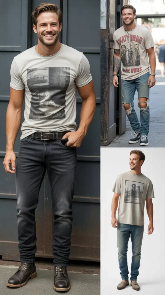 Graphic T-Shirt with Jeans