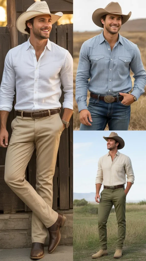 Linen Shirt with Trousers