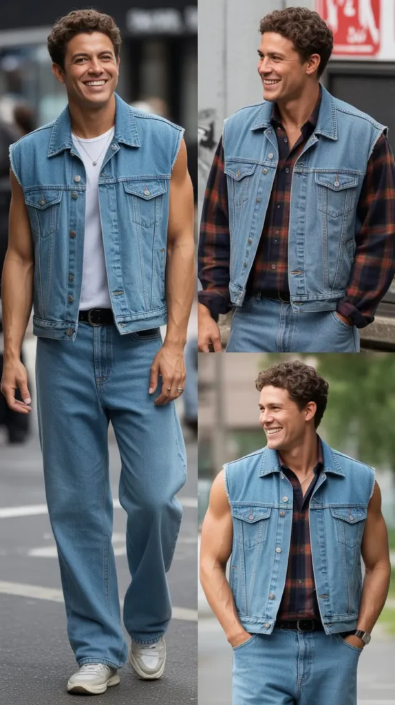 Sleeveless Denim Vest
