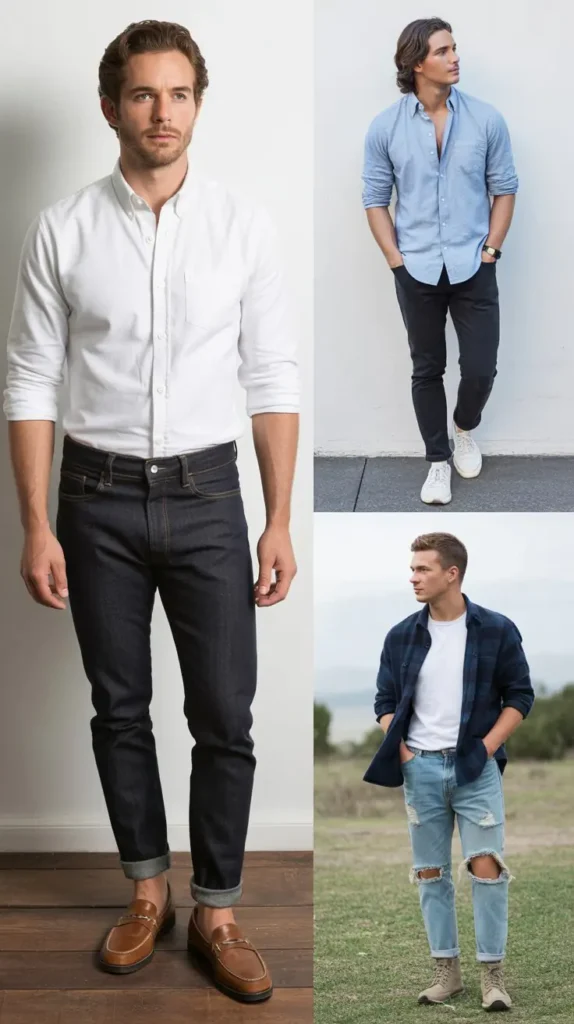  Button-Down Shirt with Jeans