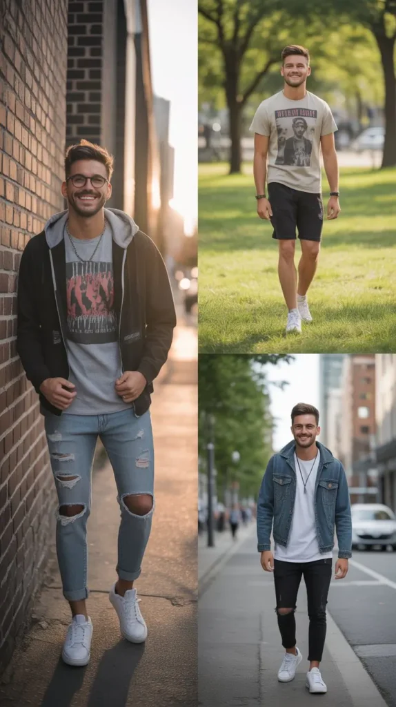 Graphic Hoodie with Shorts