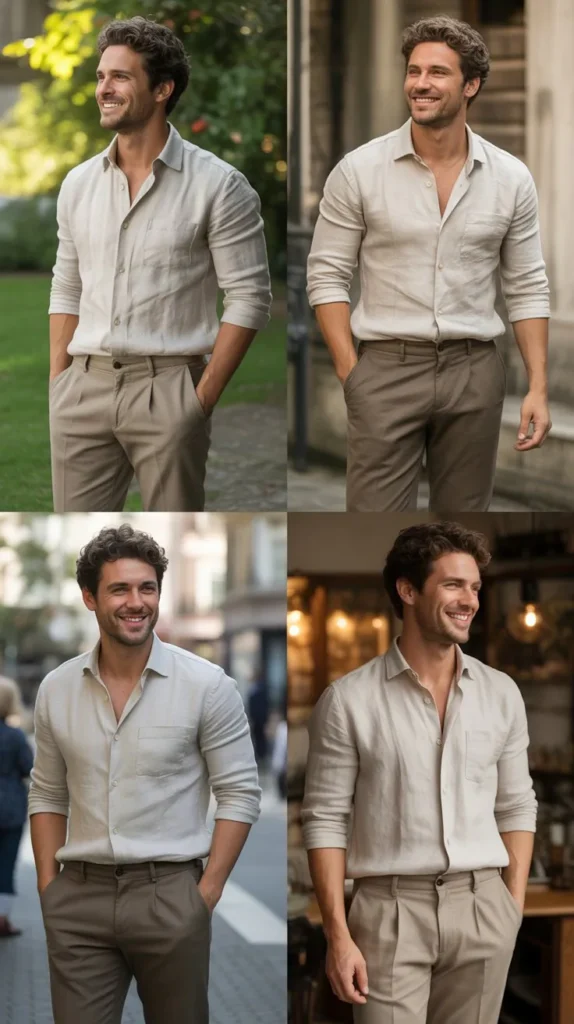  Linen Shirt with Trousers