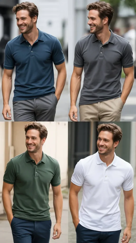 Smart Button Polo Shirts