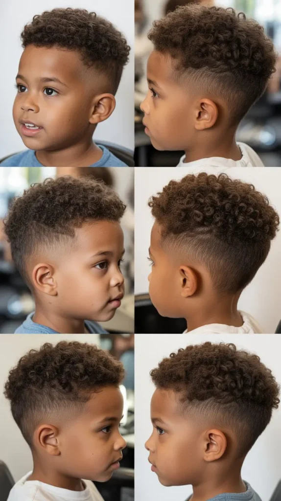  Curly Top Fade