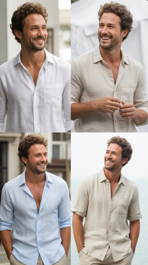 Linen Button Shirts for Breathability