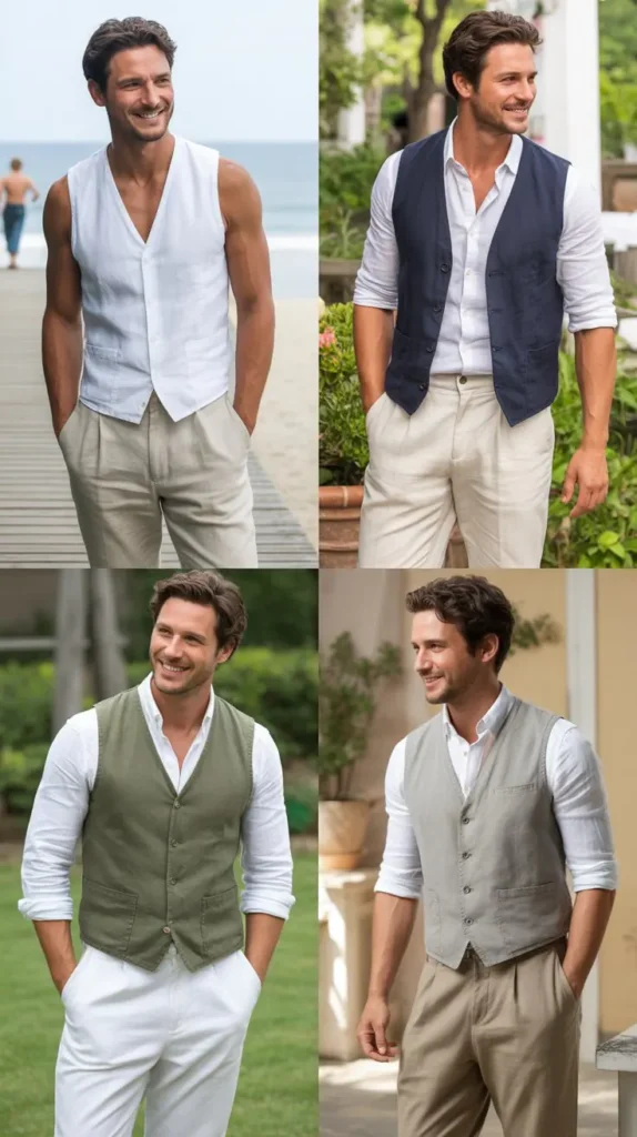  Vest with Linen Pants