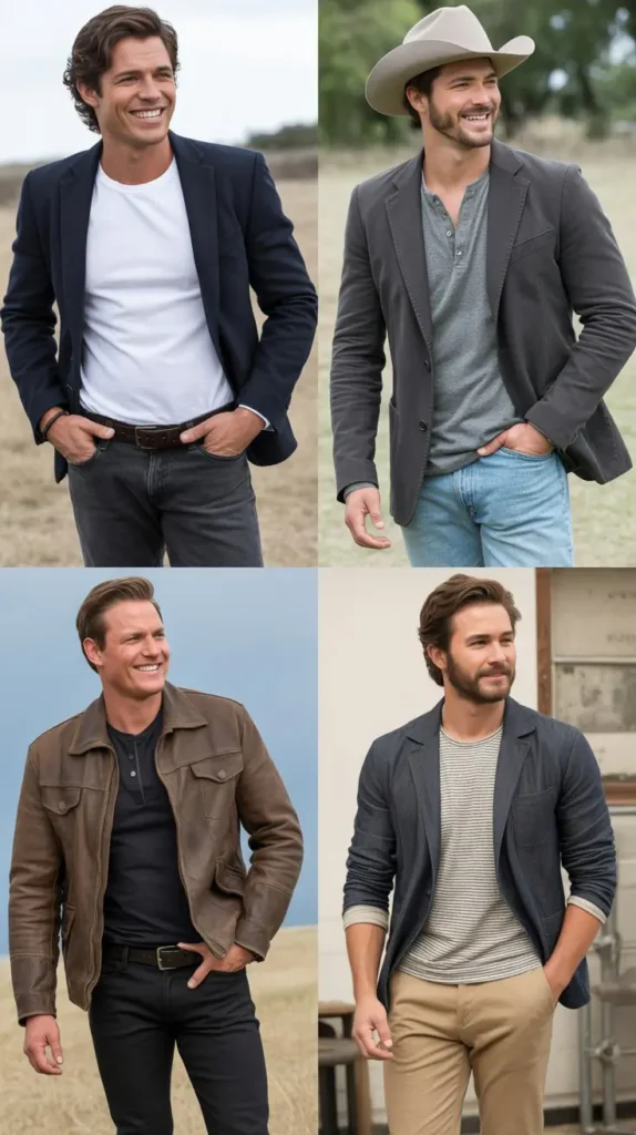  Blazer with T-Shirt and Jeans