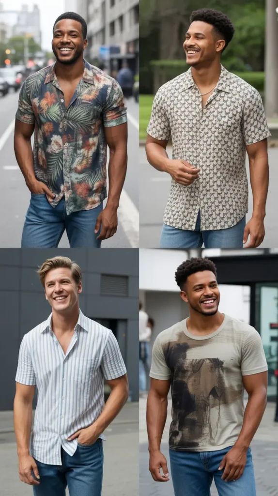 Printed Shirt with Jeans