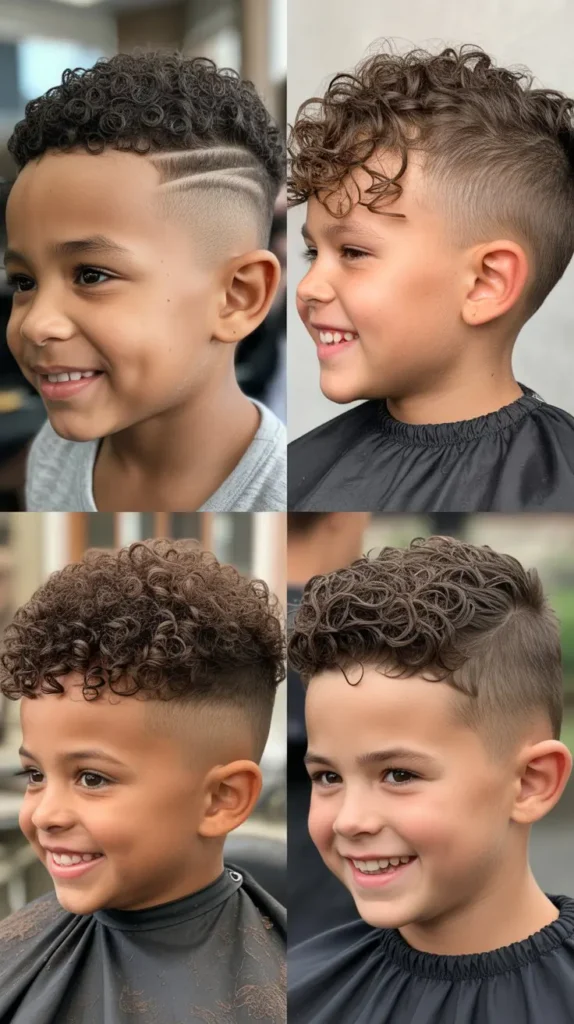 Curly Top Fade