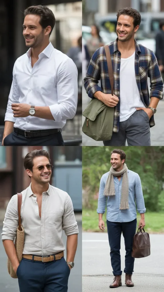 Button Shirts with Accessories