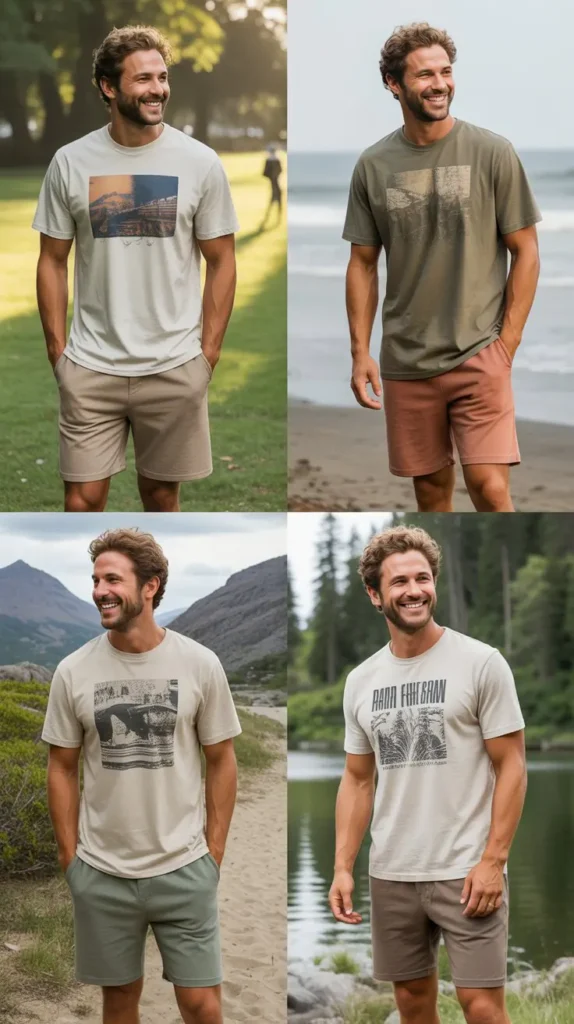  Graphic T-Shirt with Shorts