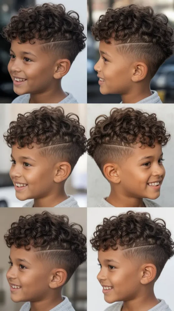 Curly Faux Hawk with Texture Layers