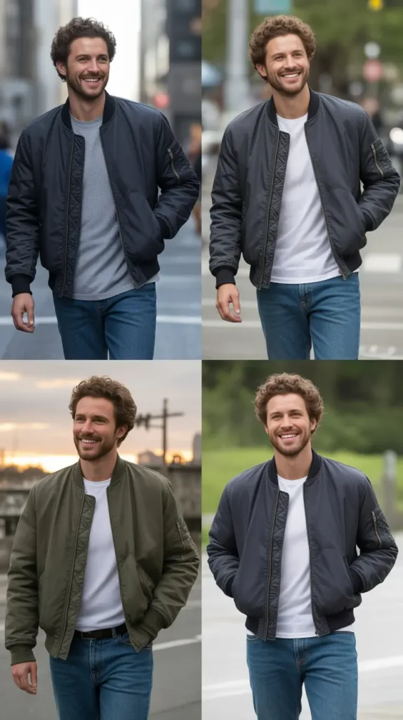 Bomber Jacket with Jeans