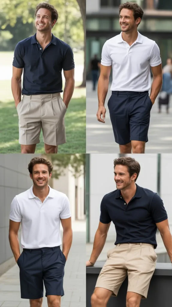 Polo Shirt with Tailored Shorts