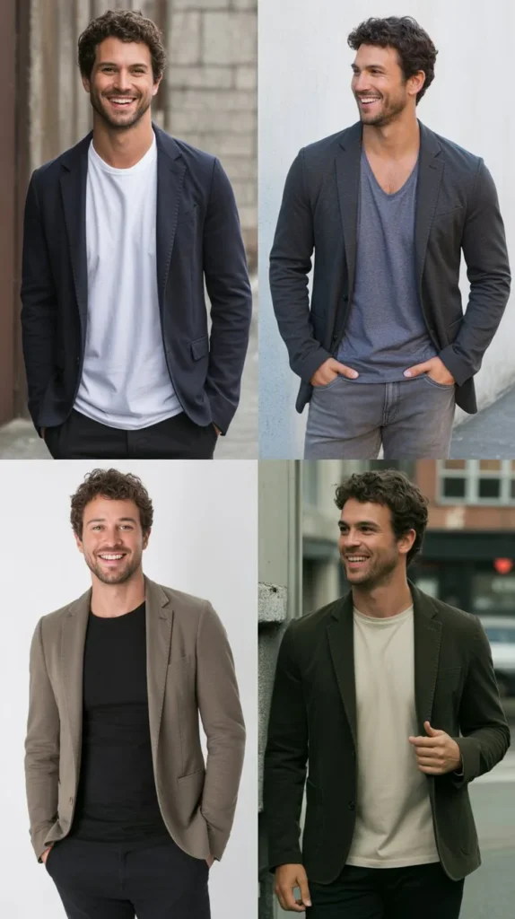 Casual Blazer with T-Shirt