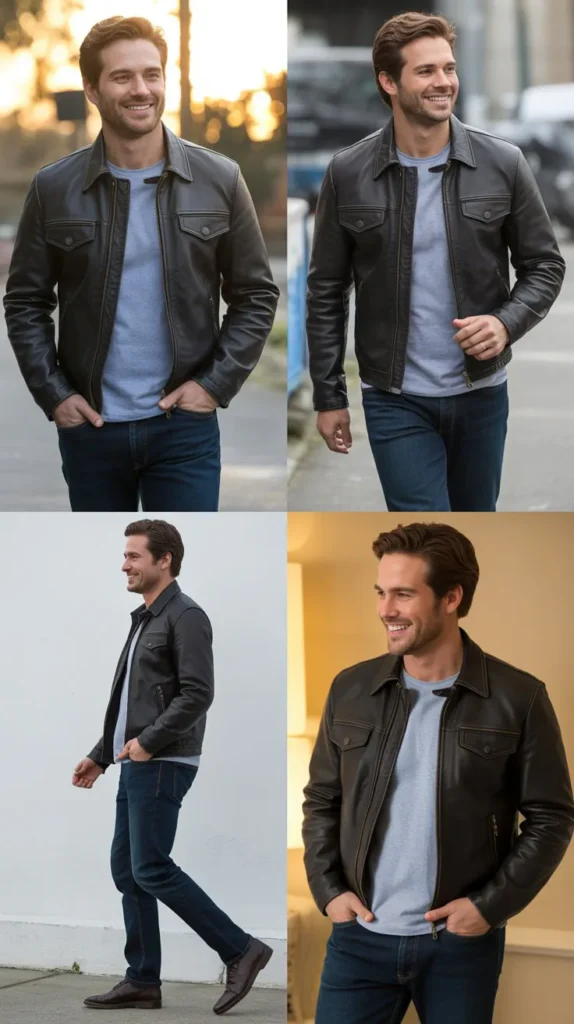  Leather Jacket with Jeans