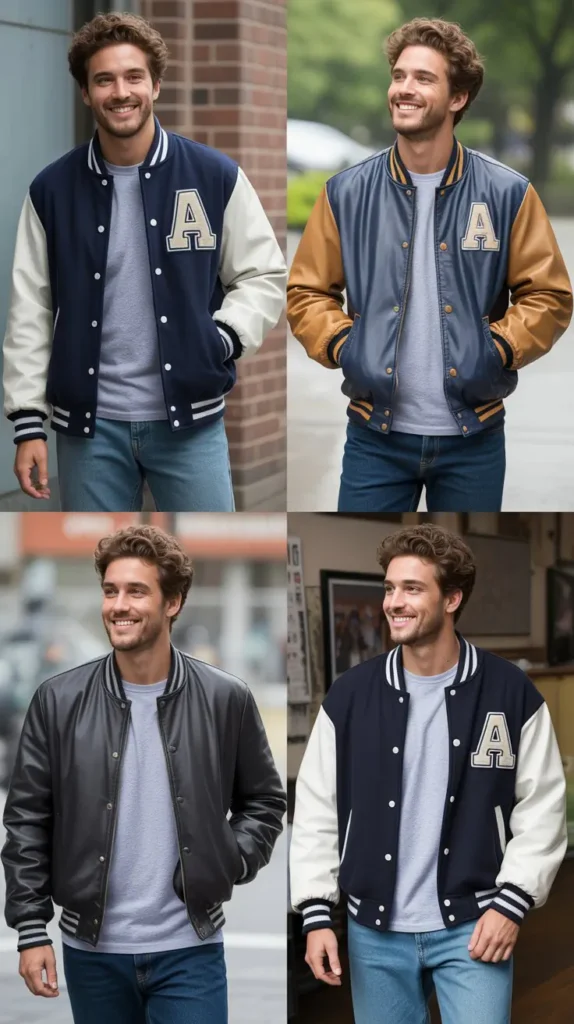 Varsity Jacket with Jeans