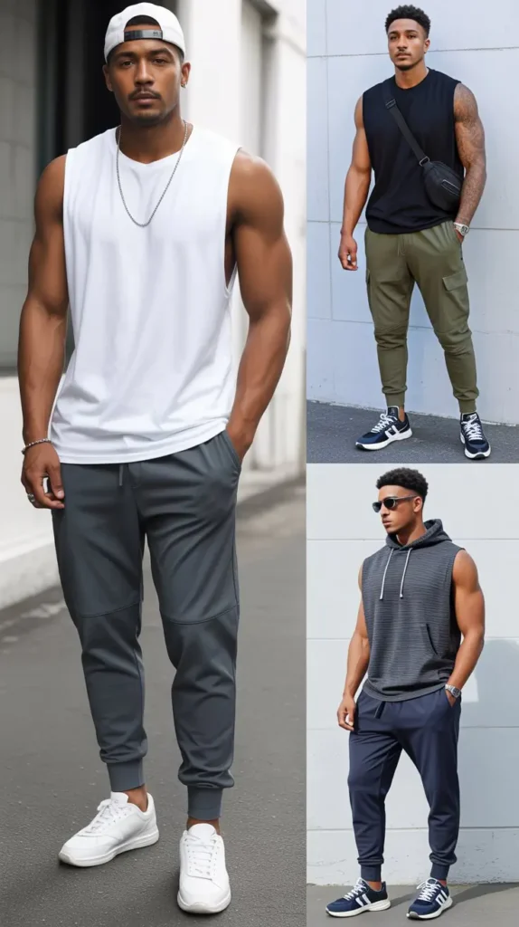 Sleeveless Shirt with Joggers