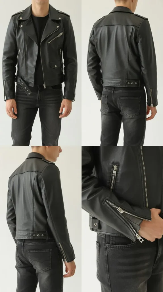  Leather Jacket with Black Jeans