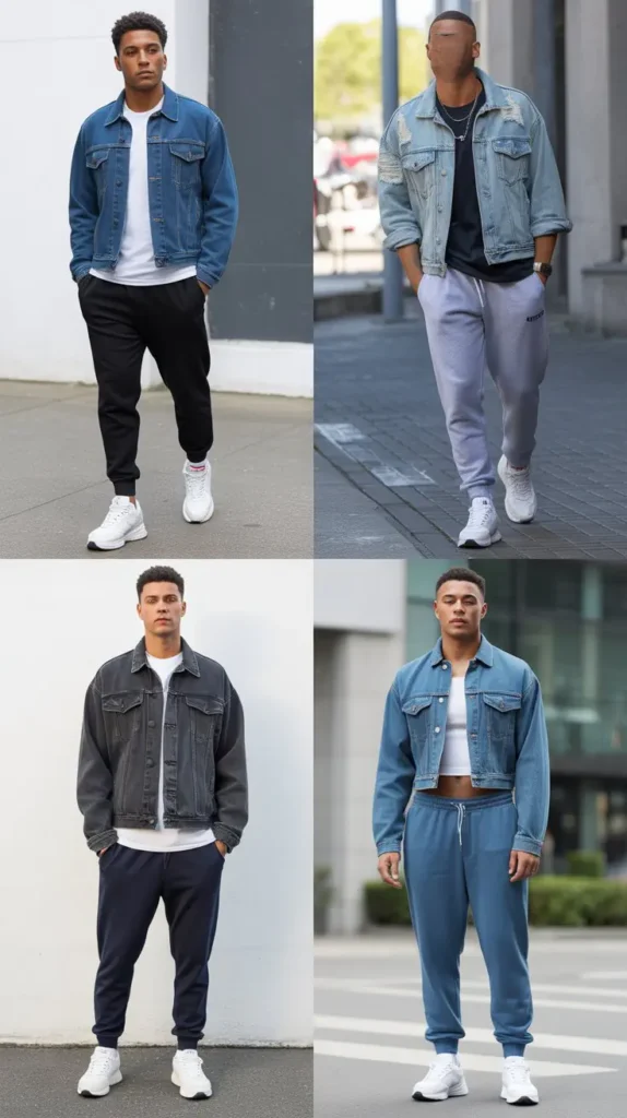 Denim Jacket with Joggers