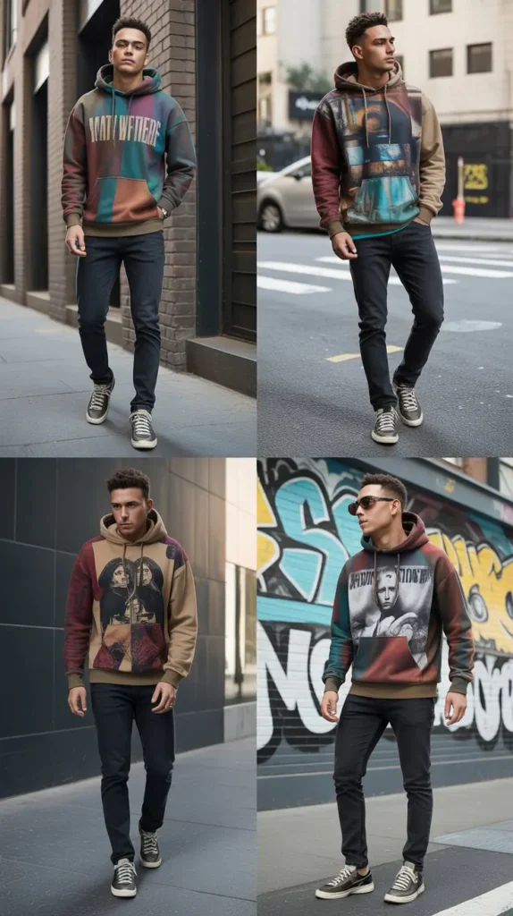 Graphic Hoodie with Slim Jeans