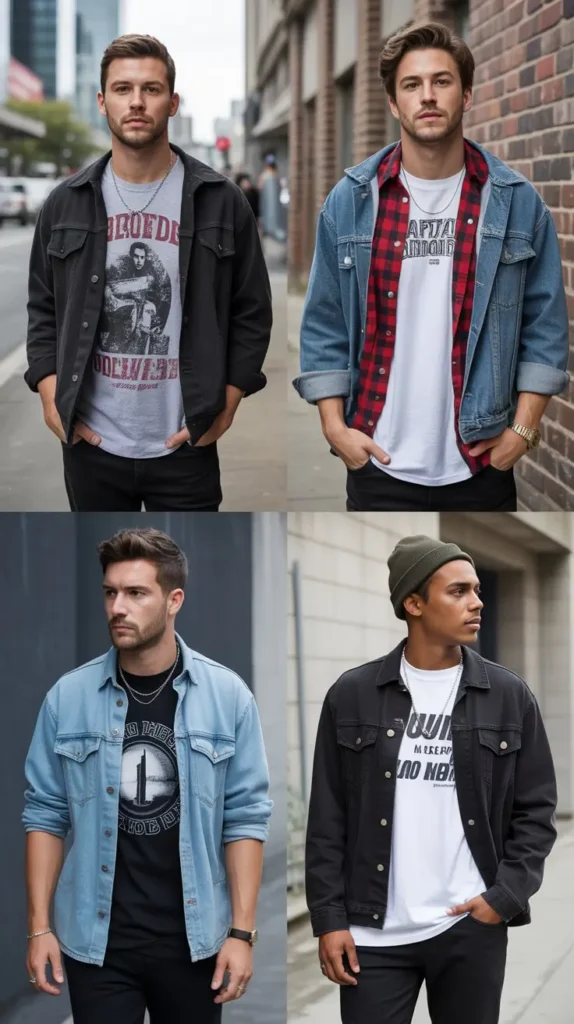 Graphic Tee with Layered Shirt