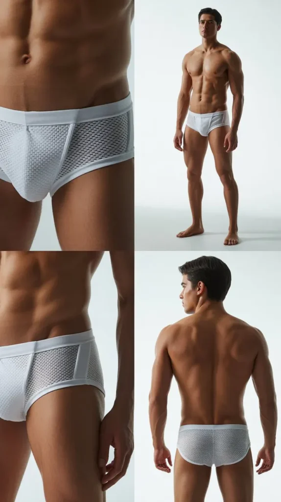 Mesh Panel Swim Briefs