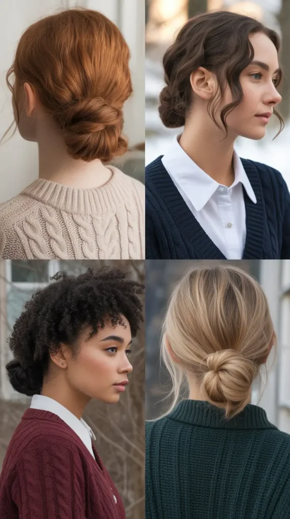  Classic Low Bun for Cozy Days