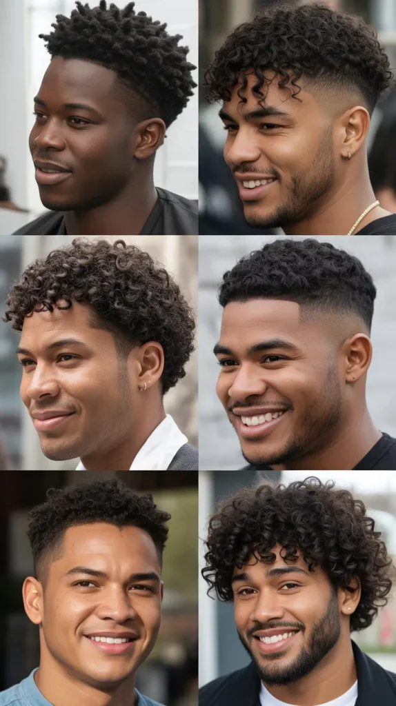 Curly Top Fade