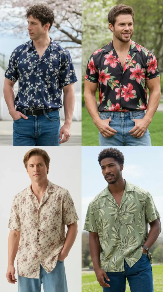 Floral Shirt with Denim