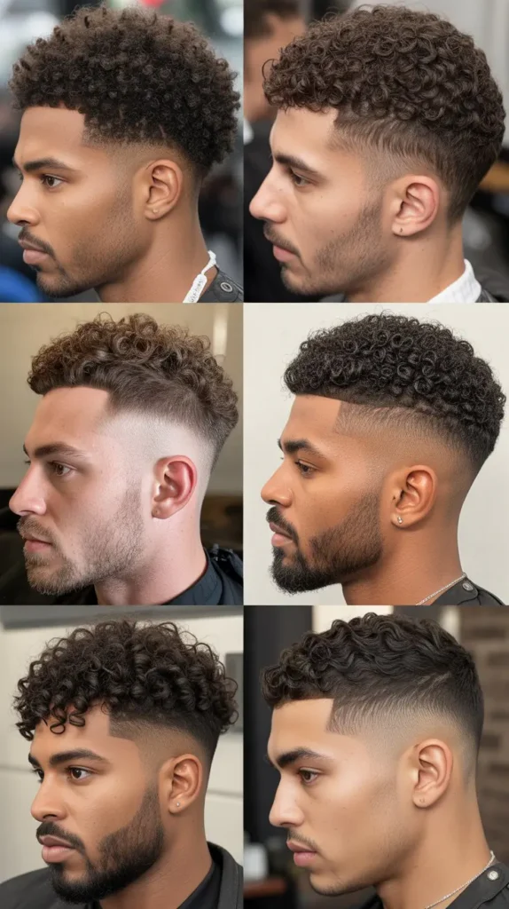 Curly Low Fade
