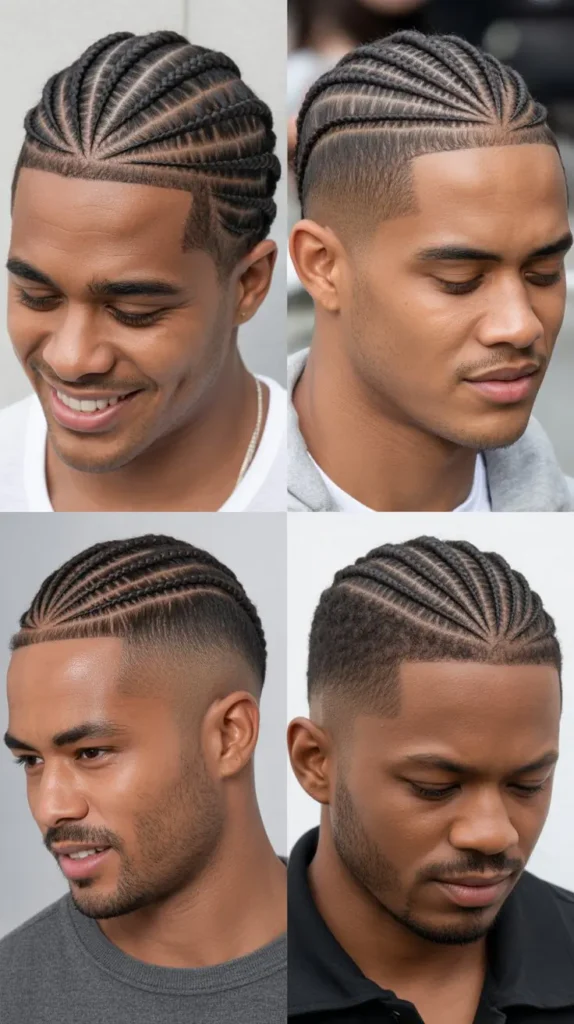  Cross Pattern Cornrow Fade