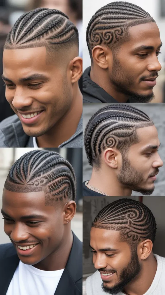  Spiral Cornrow Fade