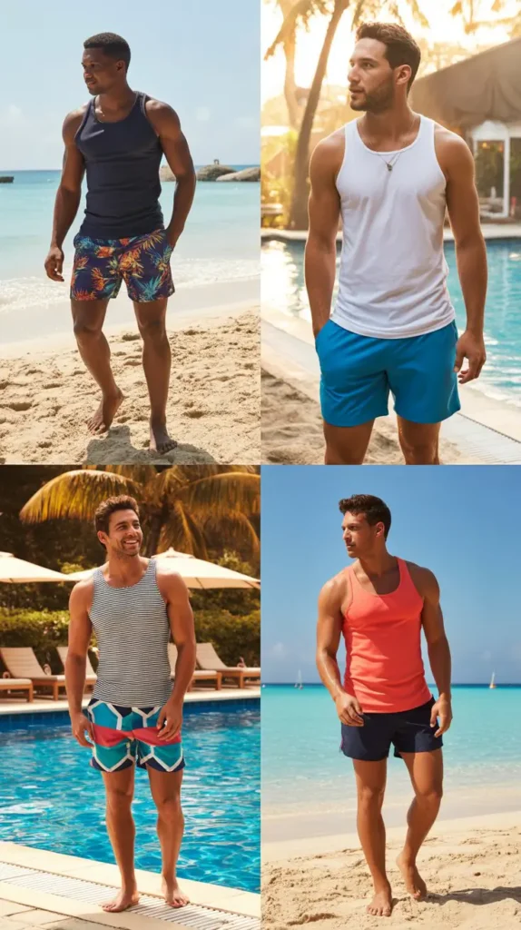 Tank Top with Swim Shorts