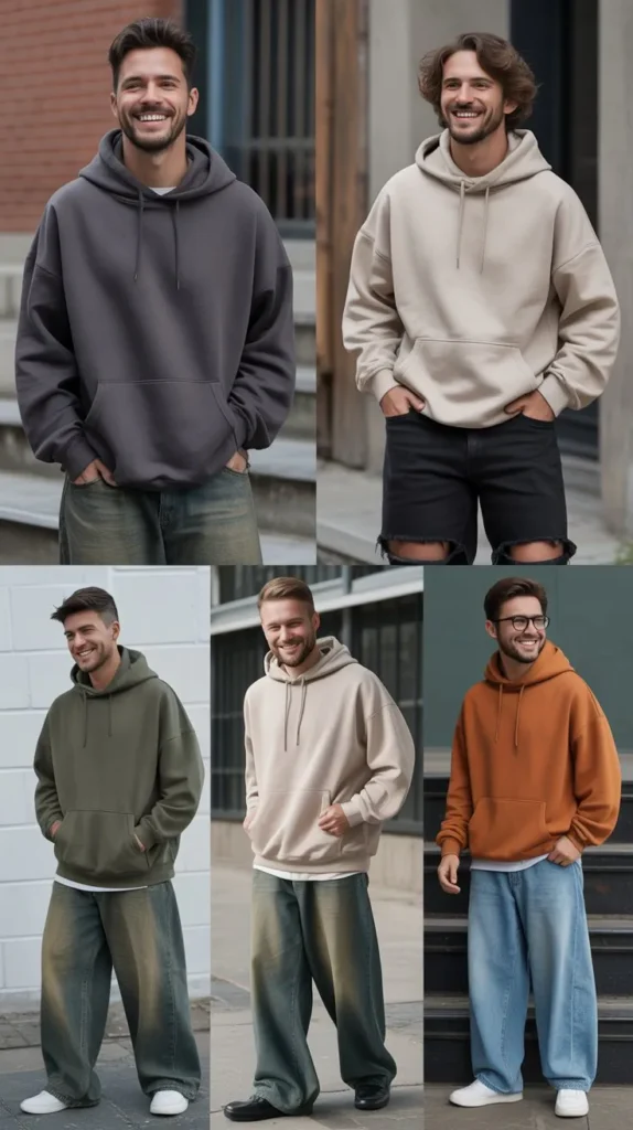 Oversized Hoodie with Baggy Jeans