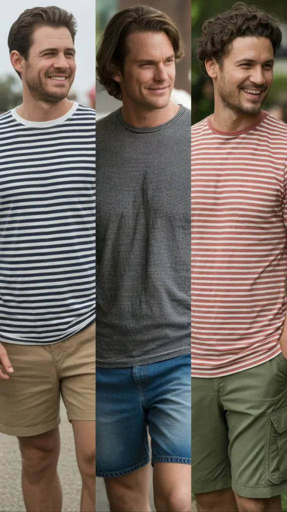  Striped T-Shirt with Shorts