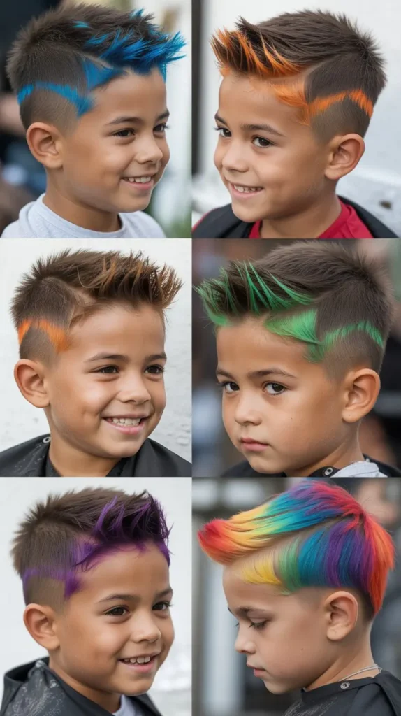  Faux Hawk with Color Highlights