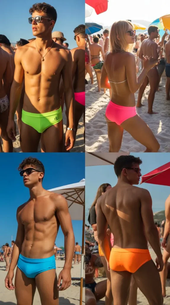  Neon Swim Briefs