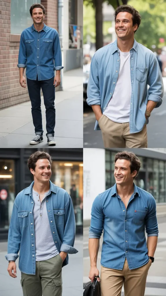 Denim Button Shirt Versatility