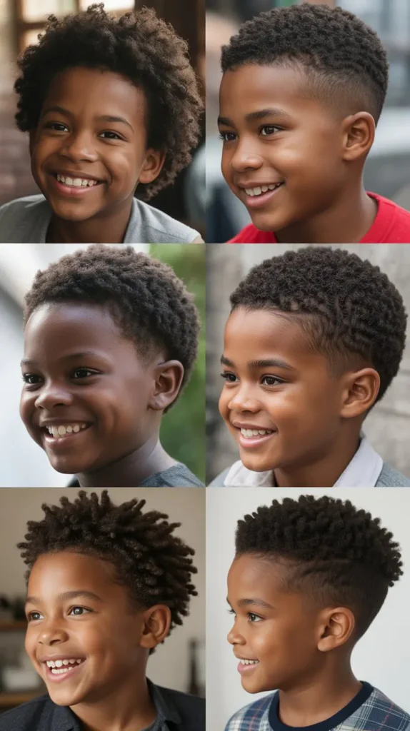  Fade with Curls and Fringe