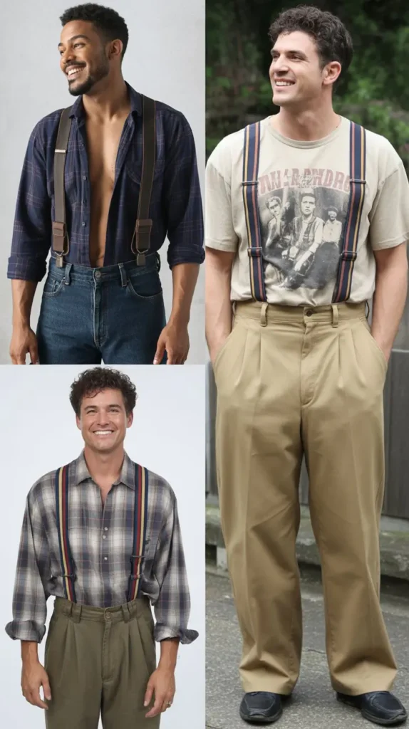  Suspenders Retro Look