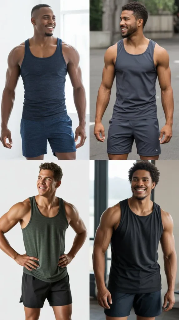  Tank Top with Athletic Shorts