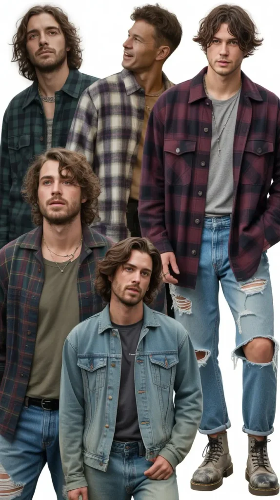 2. Grunge Flannel Style