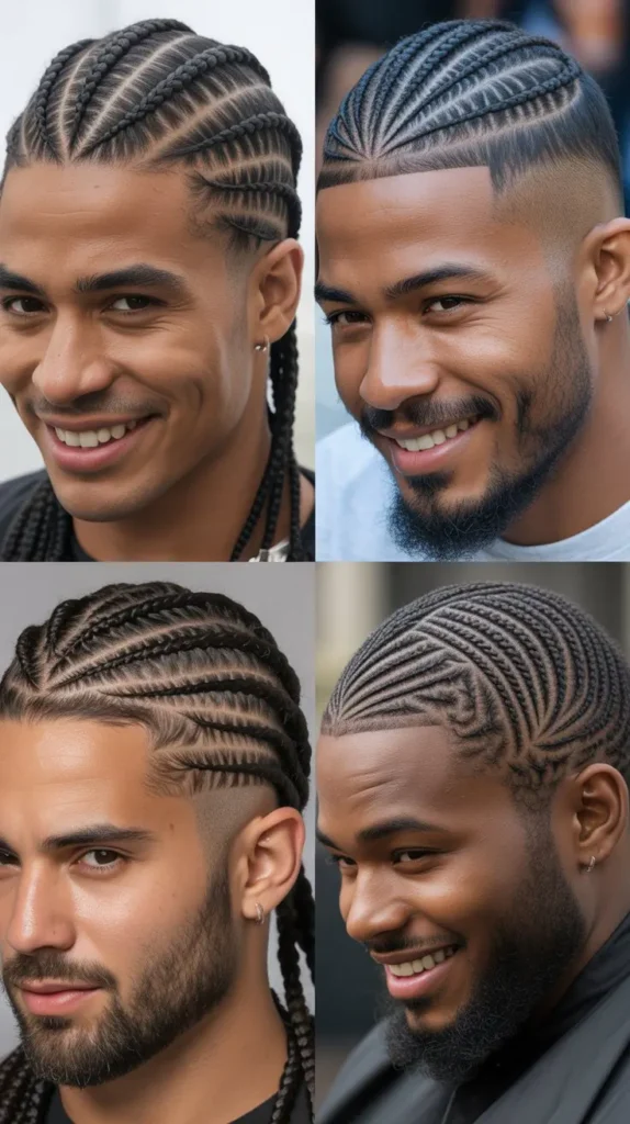 Cornrow Fade with Drop Fade