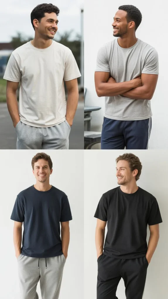 Basic T-Shirt with Track Pants