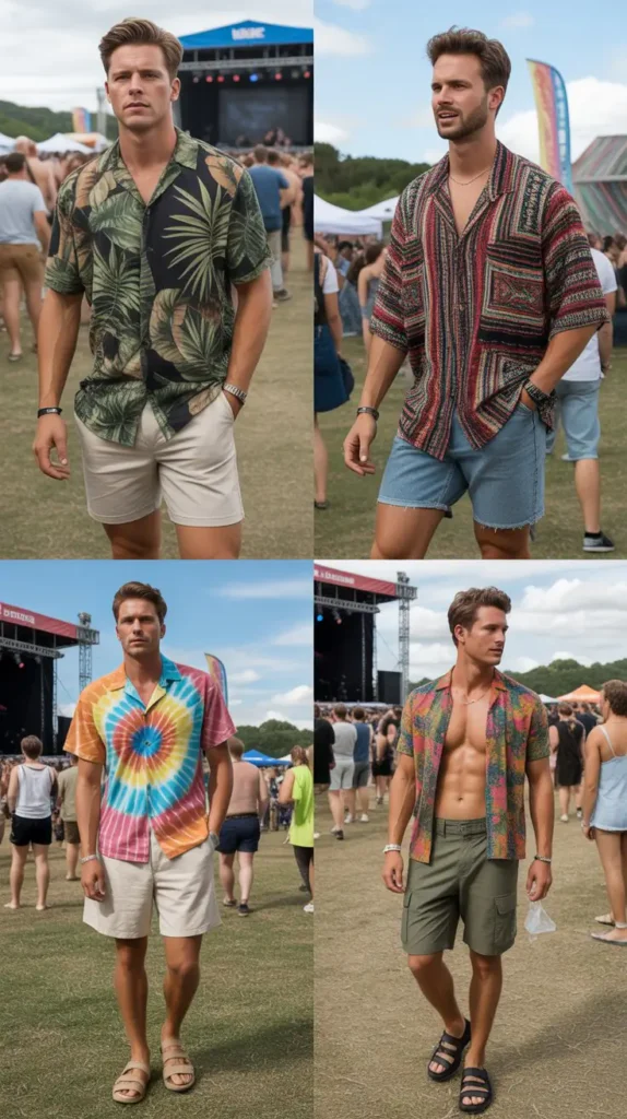 Printed Shirt and Shorts Combo