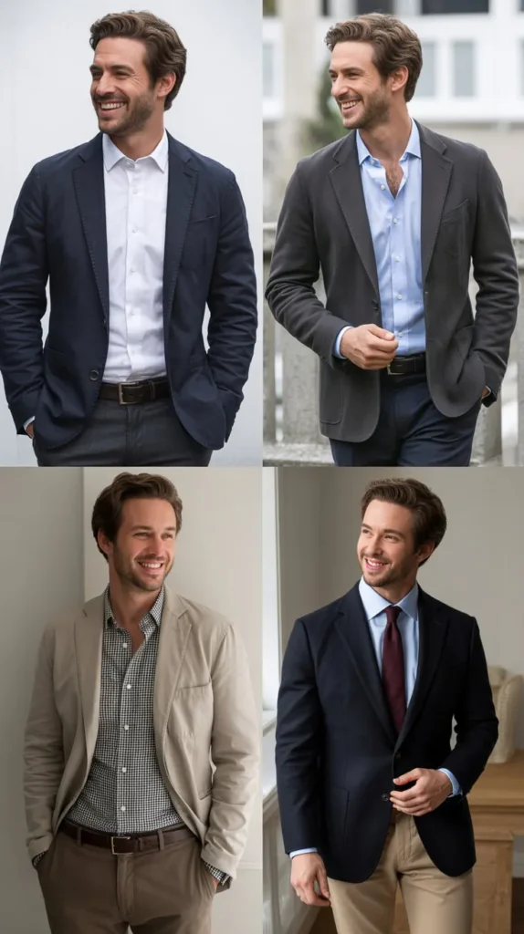Button Shirts with Blazers